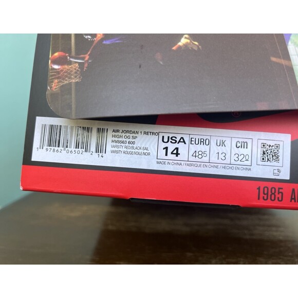 Nike Air Jordan 1 Retro High OG x Union "Chicago Shadow" Men’s Sz 14 HV8563-600 - Picture 12 of 12